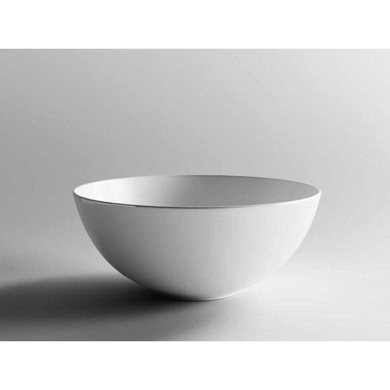 Раковина Ceramicanova CN6003 35.8 x 35.8 x 15.5 см, накладная, круглая, без перелива, белый матовый, сантехфарфор