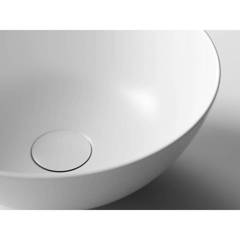 Раковина Ceramicanova CN6003 35.8 x 35.8 x 15.5 см, накладная, круглая, без перелива, белый матовый, сантехфарфор