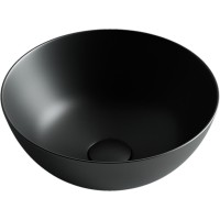 Раковина Ceramicanova CN6004 35.8 x 35.8 x 15.5 см, накладная, без перелива, черная матовая, сантехфарфор