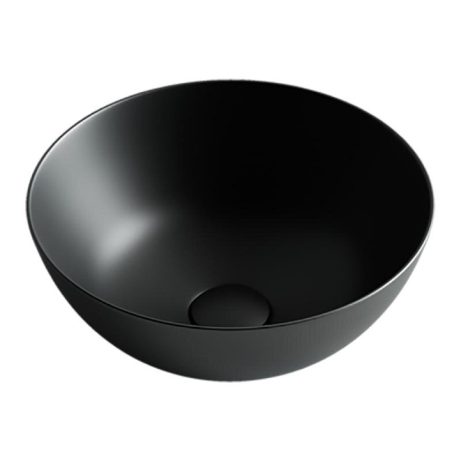 Раковина Ceramicanova CN6004 35.8 x 35.8 x 15.5 см, накладная, без перелива, черная матовая, сантехфарфор