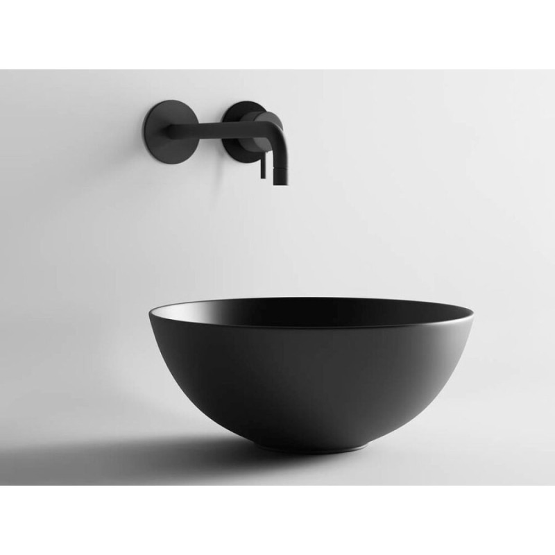 Раковина Ceramicanova CN6004 35.8 x 35.8 x 15.5 см, накладная, без перелива, черная матовая, сантехфарфор