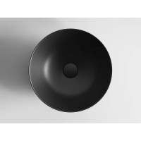 Раковина Ceramicanova CN6004 35.8 x 35.8 x 15.5 см, накладная, без перелива, черная матовая, сантехфарфор