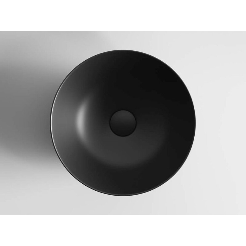 Раковина Ceramicanova CN6004 35.8 x 35.8 x 15.5 см, накладная, без перелива, черная матовая, сантехфарфор
