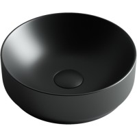 Раковина Ceramicanova CN6007 35.5 x 35.5 x 12.5 см, накладная, без перелива, черный матовый, сантехфарфор