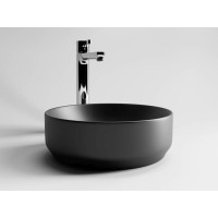 Раковина Ceramicanova CN6007 35.5 x 35.5 x 12.5 см, накладная, без перелива, черный матовый, сантехфарфор