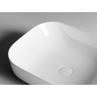 Раковина Ceramicanova CN6008 50.5 x 40.5 x 14 см, накладная, прямоугольная, без перелива, сантехфарфор