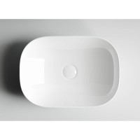 Раковина Ceramicanova CN6009, чаша 45,5х32,5х13,5 см, накладная, прямоугольная, сантехфарфор