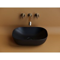 Раковина Ceramicanova Element накладная, 45.5 х 32.5 см, черный матовый, CN6009MB, сантехфарфор