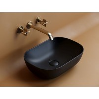 Раковина Ceramicanova Element накладная, 45.5 х 32.5 см, черный матовый, CN6009MB, сантехфарфор