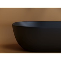 Раковина Ceramicanova Element накладная, 45.5 х 32.5 см, черный матовый, CN6009MB, сантехфарфор