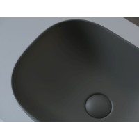 Раковина Ceramicanova Element накладная, 45.5 х 32.5 см, темный антрацит матовый, CN6009MDH, сантехфарфор