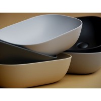 Раковина Ceramicanova Element накладная, 45.5 х 32.5 см, темный антрацит матовый, CN6009MDH, сантехфарфор