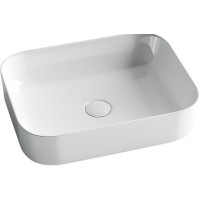Раковина Ceramicanova CN6011 50 x 39 x 13 см, накладная, прямоугольная, без перелива, сантехфарфор