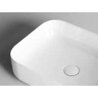 Раковина Ceramicanova CN6011 50 x 39 x 13 см, накладная, прямоугольная, без перелива, сантехфарфор