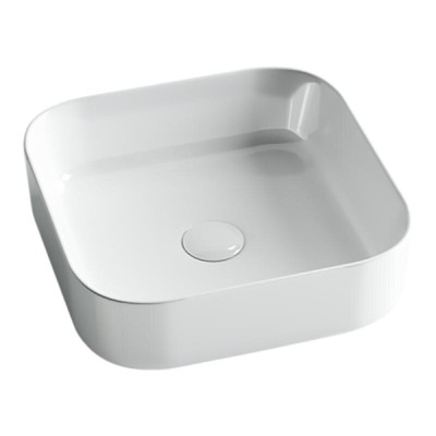 Раковина Ceramicanova CN6012 38.5 x 38.5 x 13.5 см, накладная, квадратная, без перелива, сантехфарфор