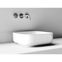Раковина Ceramicanova CN6012 38.5 x 38.5 x 13.5 см, накладная, квадратная, без перелива, сантехфарфор