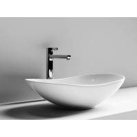 Раковина Ceramicanova CN6015 62 x 36 x 14.5 см, накладная, овальная, без перелива, сантехфарфор