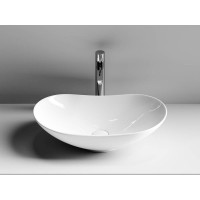 Раковина Ceramicanova CN6015 62 x 36 x 14.5 см, накладная, овальная, без перелива, сантехфарфор