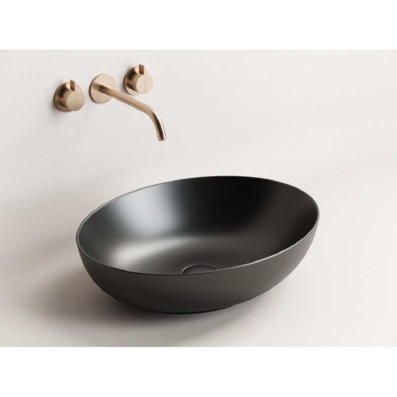 Раковина Ceramicanova Element 52 x 39.5 x 13 см, накладная, чёрный матовый, CN6017MB, сантехфарфор