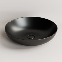 Раковина Ceramicanova Element 52 x 39.5 x 13 см, накладная, чёрный матовый, CN6017MB, сантехфарфор