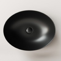 Раковина Ceramicanova Element 52 x 39.5 x 13 см, накладная, чёрный матовый, CN6017MB, сантехфарфор