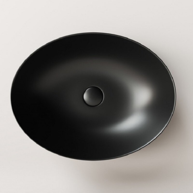 Раковина Ceramicanova Element 52 x 39.5 x 13 см, накладная, чёрный матовый, CN6017MB, сантехфарфор