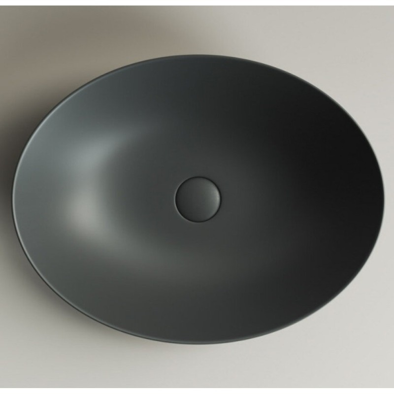 Раковина Ceramicanova Element 52 x 39.5 x 13 см, накладная, тёмный антрацит матовый, CN6017MDH, сантехфарфор
