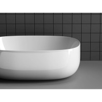 Раковина Ceramicanova Element CN6018 46 х 35 х 15.5 см, накладная, овальная, без перелива, сантехфарфор