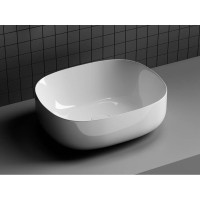 Раковина Ceramicanova Element CN6018 46 х 35 х 15.5 см, накладная, овальная, без перелива, сантехфарфор