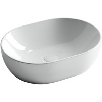Раковина Ceramicanova Element CN6019 48 x 35 x 14 см, накладная, овальная, без перелива, сантехфарфор
