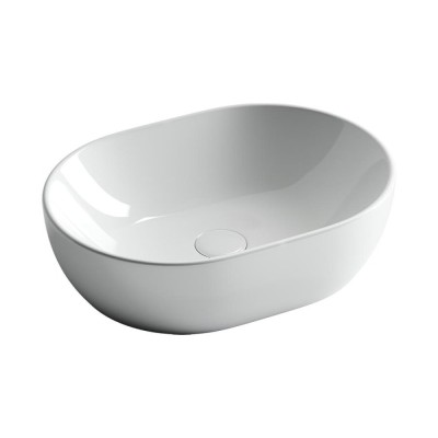 Раковина Ceramicanova Element CN6019 48 x 35 x 14 см, накладная, овальная, без перелива, сантехфарфор