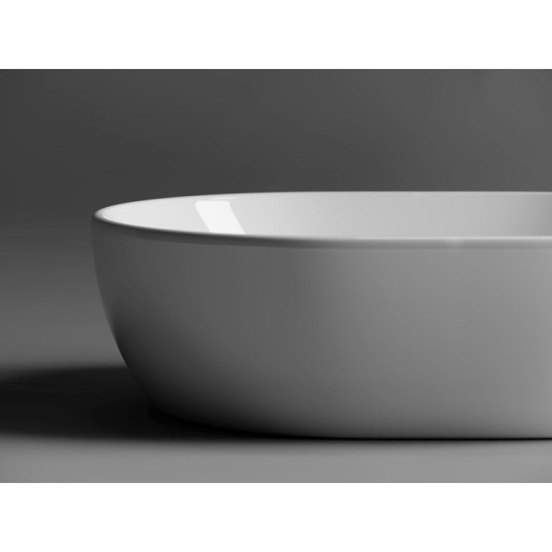 Раковина Ceramicanova Element CN6019 48 x 35 x 14 см, накладная, овальная, без перелива, сантехфарфор