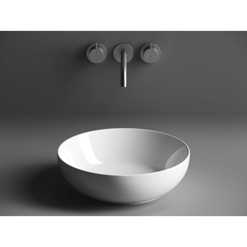 Раковина Ceramicanova Element CN6020, 37 x 37 x 11 см, накладная, круглая, без перелива, сантехфарфор