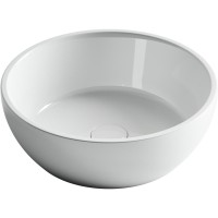 Раковина Ceramicanova Element CN6021, 41 x 41 x 14.5 см, накладная, круглая, без перелива, сантехфарфор