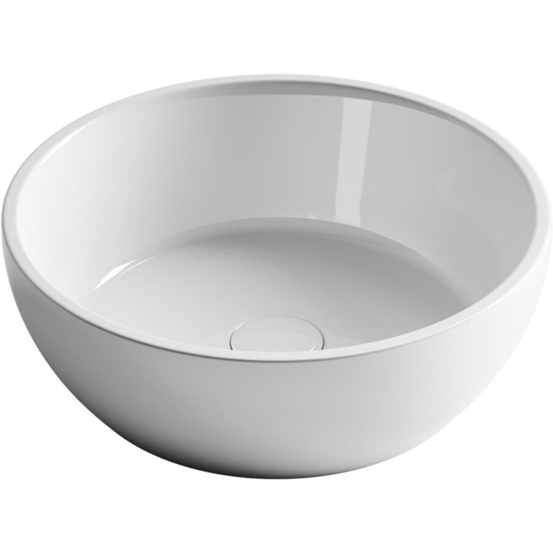 Раковина Ceramicanova Element CN6021, 41 x 41 x 14.5 см, накладная, круглая, без перелива, сантехфарфор