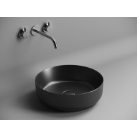 Раковина Ceramicanova Element CN6022MB, 39 x 39 x 12 см, накладная, круглая, без перелива, сантехфарфор