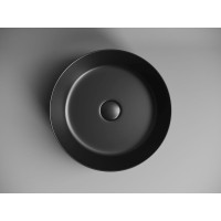 Раковина Ceramicanova Element CN6022MB, 39 x 39 x 12 см, накладная, круглая, без перелива, сантехфарфор