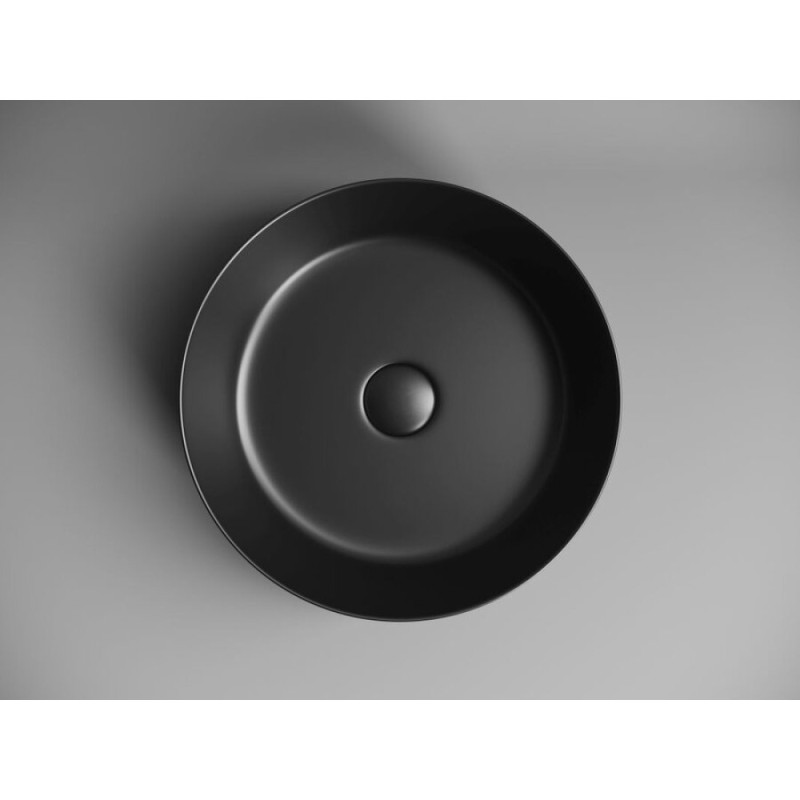 Раковина Ceramicanova Element CN6022MB, 39 x 39 x 12 см, накладная, круглая, без перелива, сантехфарфор