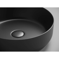 Раковина Ceramicanova Element CN6022MB, 39 x 39 x 12 см, накладная, круглая, без перелива, сантехфарфор