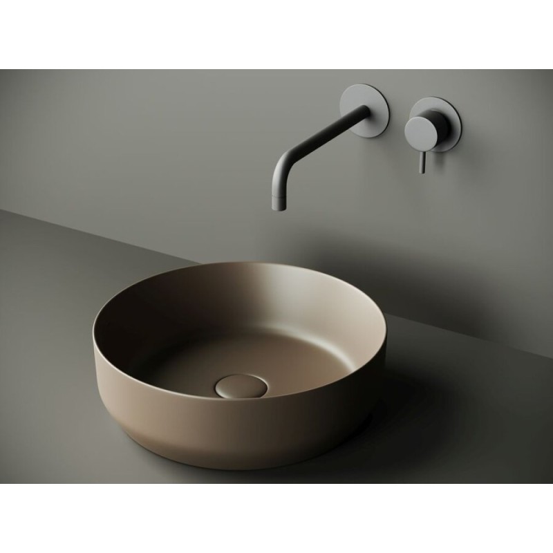 Раковина Ceramicanova Element CN6022MDB 39 x 39 x 12 см, накладная, круглая, без перелива, сантехфарфор