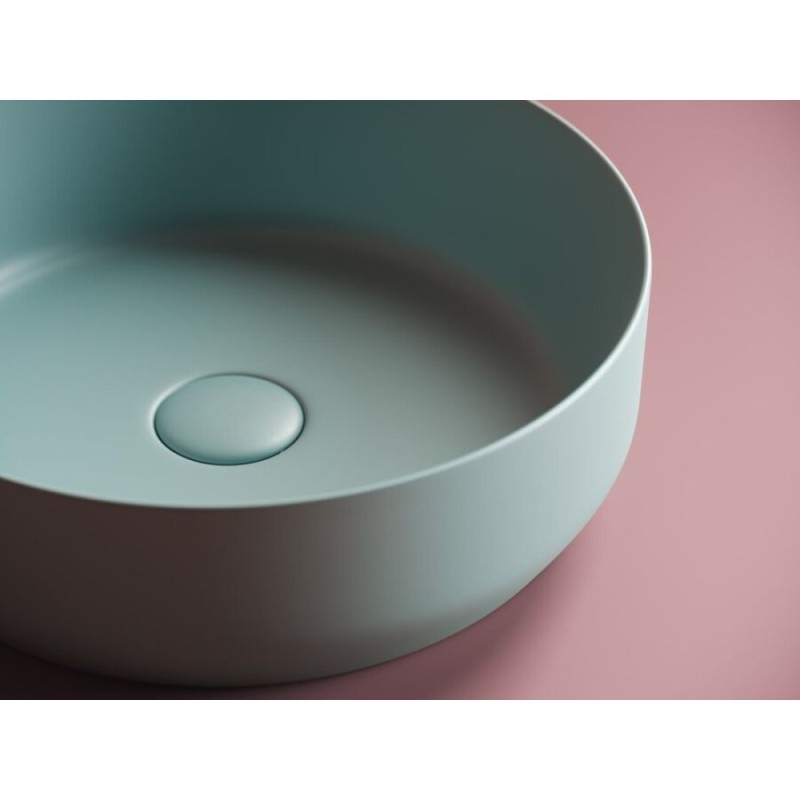 Раковина Ceramicanova Element CN6022MLG 39 x 39 x 12 см, накладная, круглая, без перелива, сантехфарфор