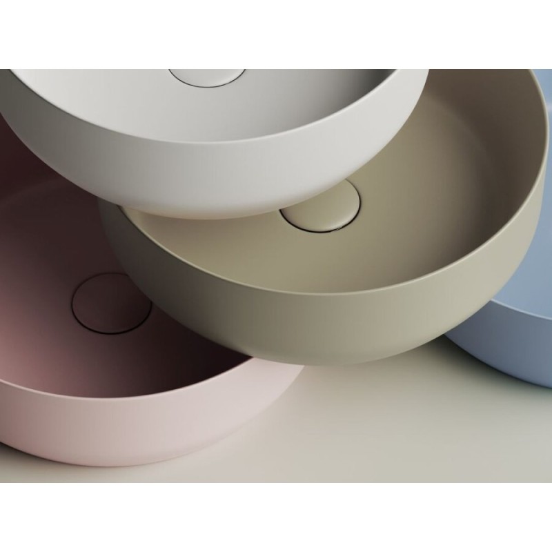 Раковина Ceramicanova Element CN6022MP 39 x 39 x 12 см, накладная, круглая, без перелива, сантехфарфор