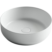 Раковина Ceramicanova Element CN6022MW 39 x 39 x 12 см, накладная, круглая, без перелива, сантехфарфор