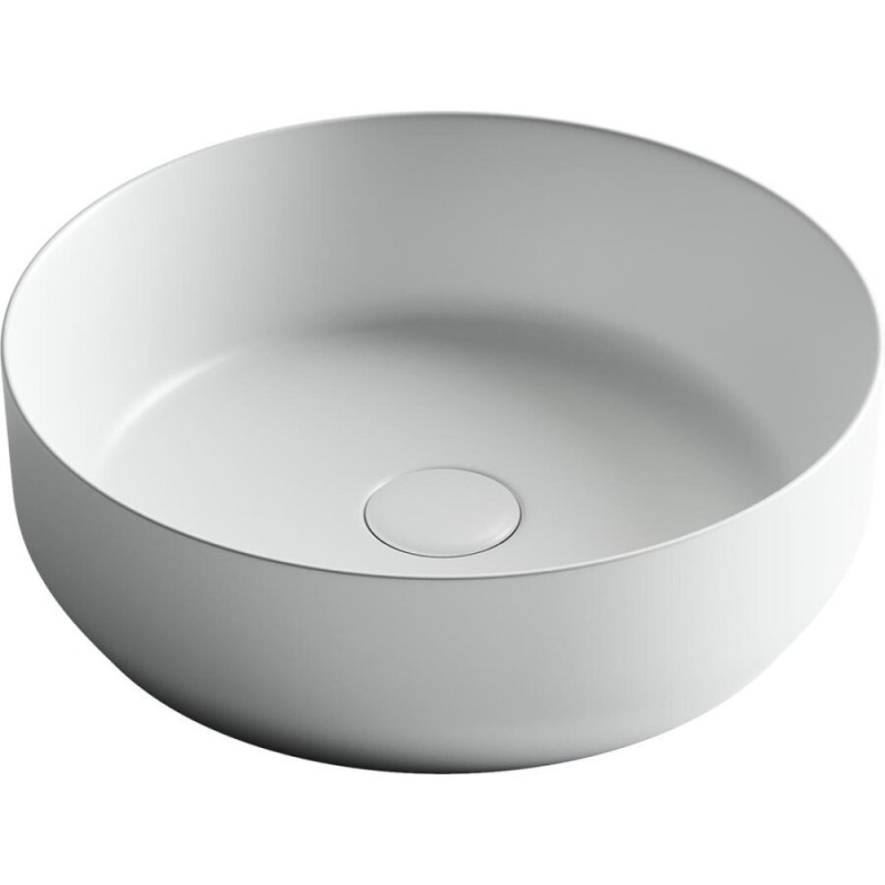 Раковина Ceramicanova Element CN6022MW 39 x 39 x 12 см, накладная, круглая, без перелива, сантехфарфор