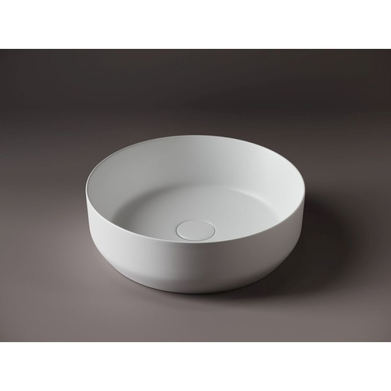 Раковина Ceramicanova Element CN6022MW 39 x 39 x 12 см, накладная, круглая, без перелива, сантехфарфор