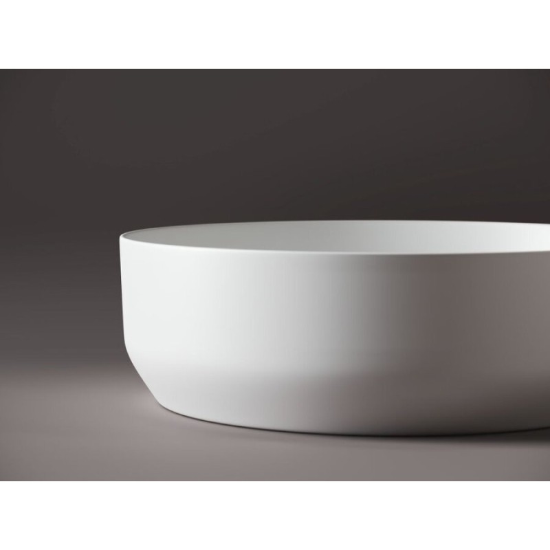 Раковина Ceramicanova Element CN6022MW 39 x 39 x 12 см, накладная, круглая, без перелива, сантехфарфор