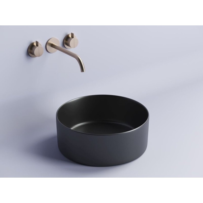 Раковина Ceramicanova Element CN6032MB 35.8 x 35.8 x 13.7 см, накладная, круглая, без перелива, сантехфарфор