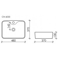 Раковина Ceramicanova Element, 48 х 37 х 13 см, цвет белый, CN6033, сантехфарфор