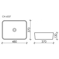Раковина Ceramicanova Element, 48 х 37 х 13 см, цвет белый, CN6037, сантехфарфор