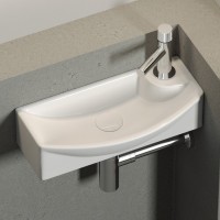 Раковина Ceramicanova Element, 45.5 х 22 х 13 см, правая, цвет белый, CN6038R, сантехфарфор